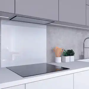 Zástěna za varnou desku bílé sklo 60x70cm