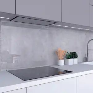 Zástěna za varnou desku transparentní sklo 60x70cm