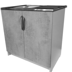 Kuchyňská skříňka s dřezem beton světlý 80 cm