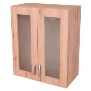 Prosklená kuchyňská skříňka 60 cm San Remo světlé