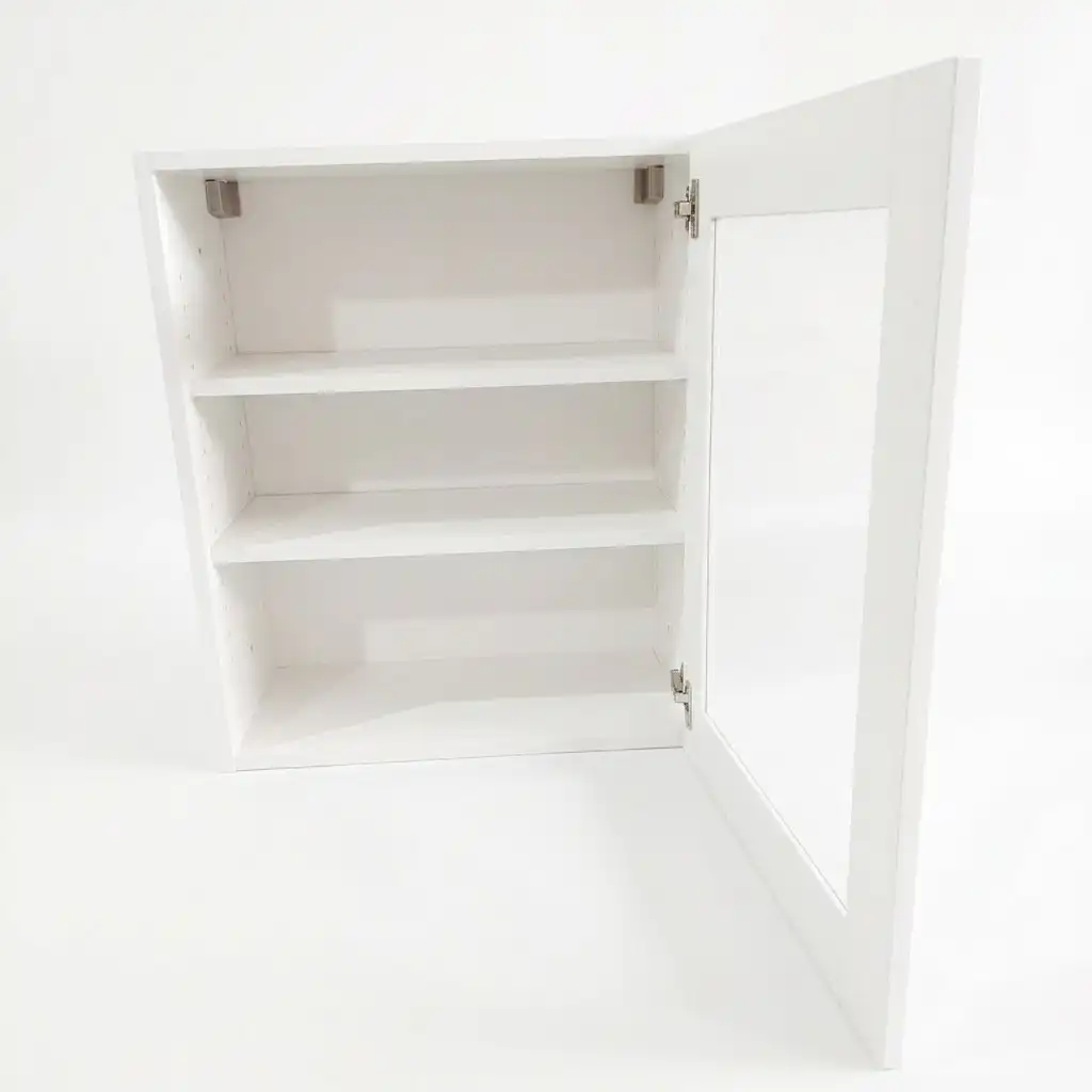 Bílá horní skříňka vitrína 60 cm