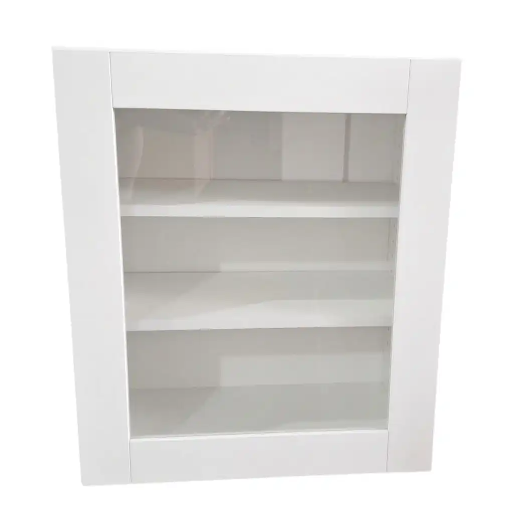 Bílá horní skříňka vitrína 60 cm