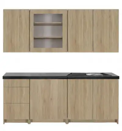 Kuchyňská linka 180 cm – Dub sonoma