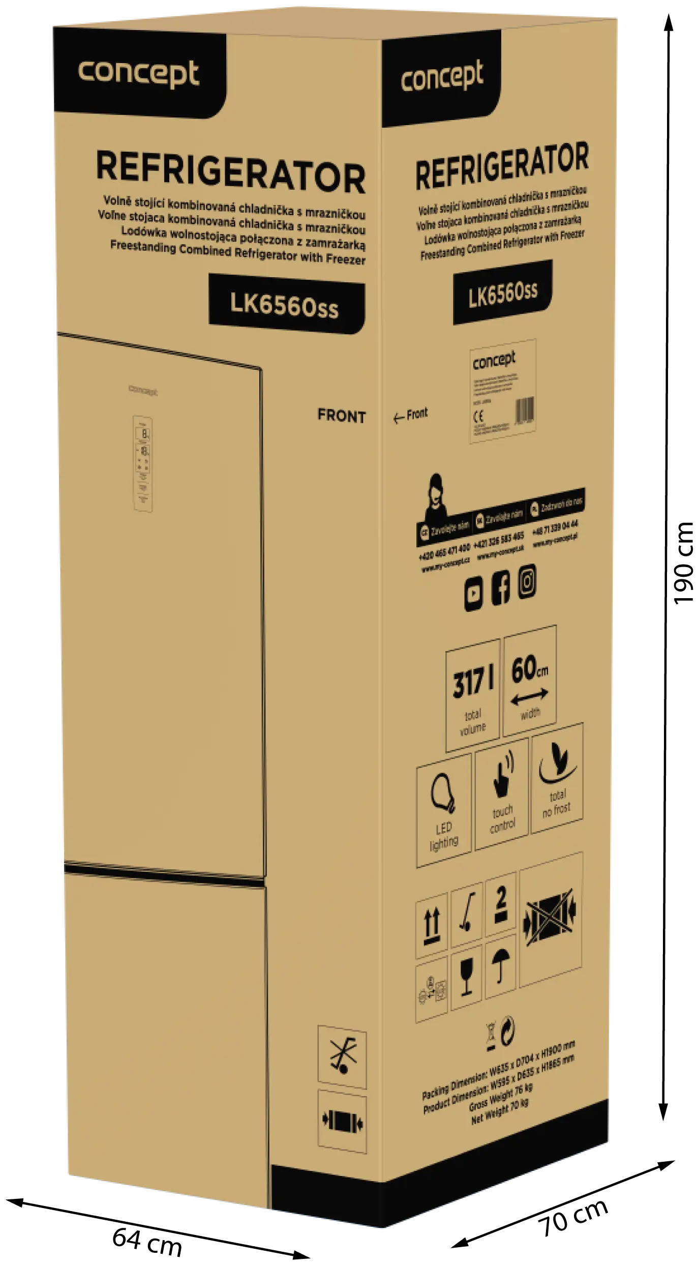 Lednice s mrazákem LK6560ss SINFONIA - Obrázek 12