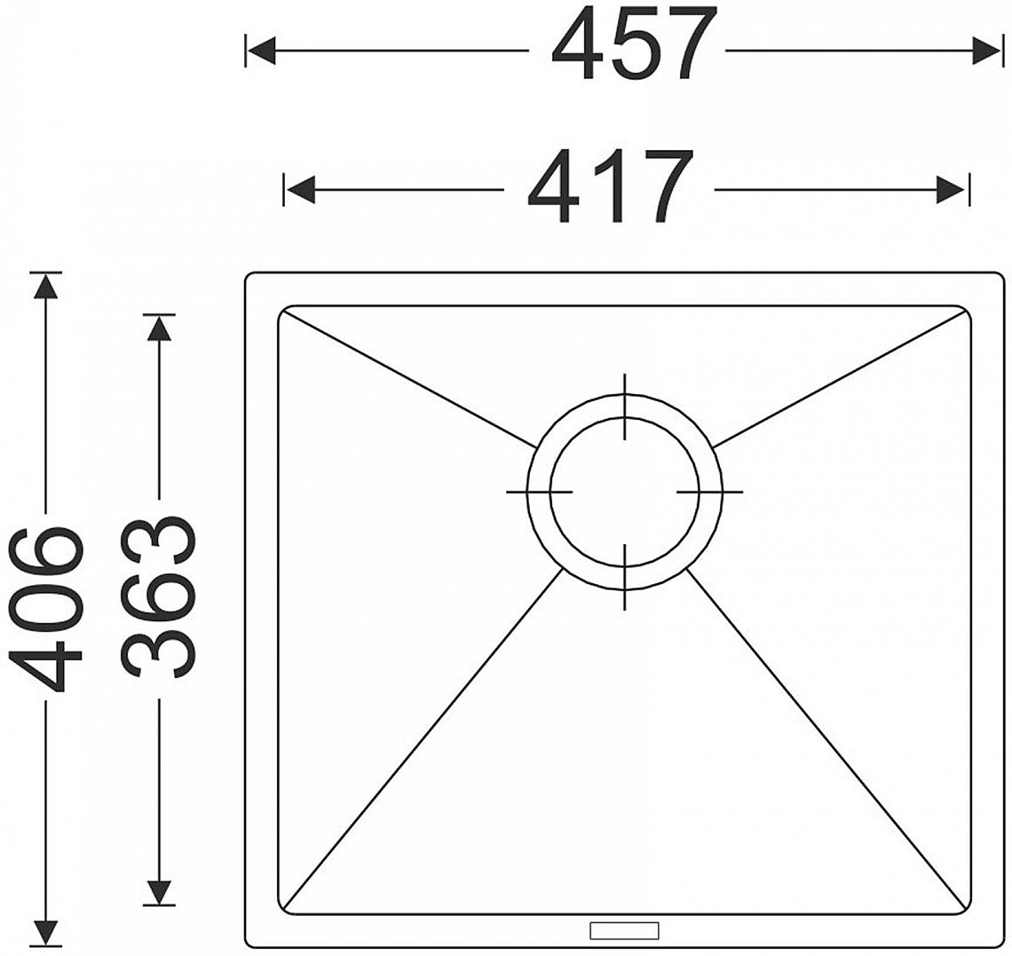 Sinks FRAME 457 Milk - Obrázek 4