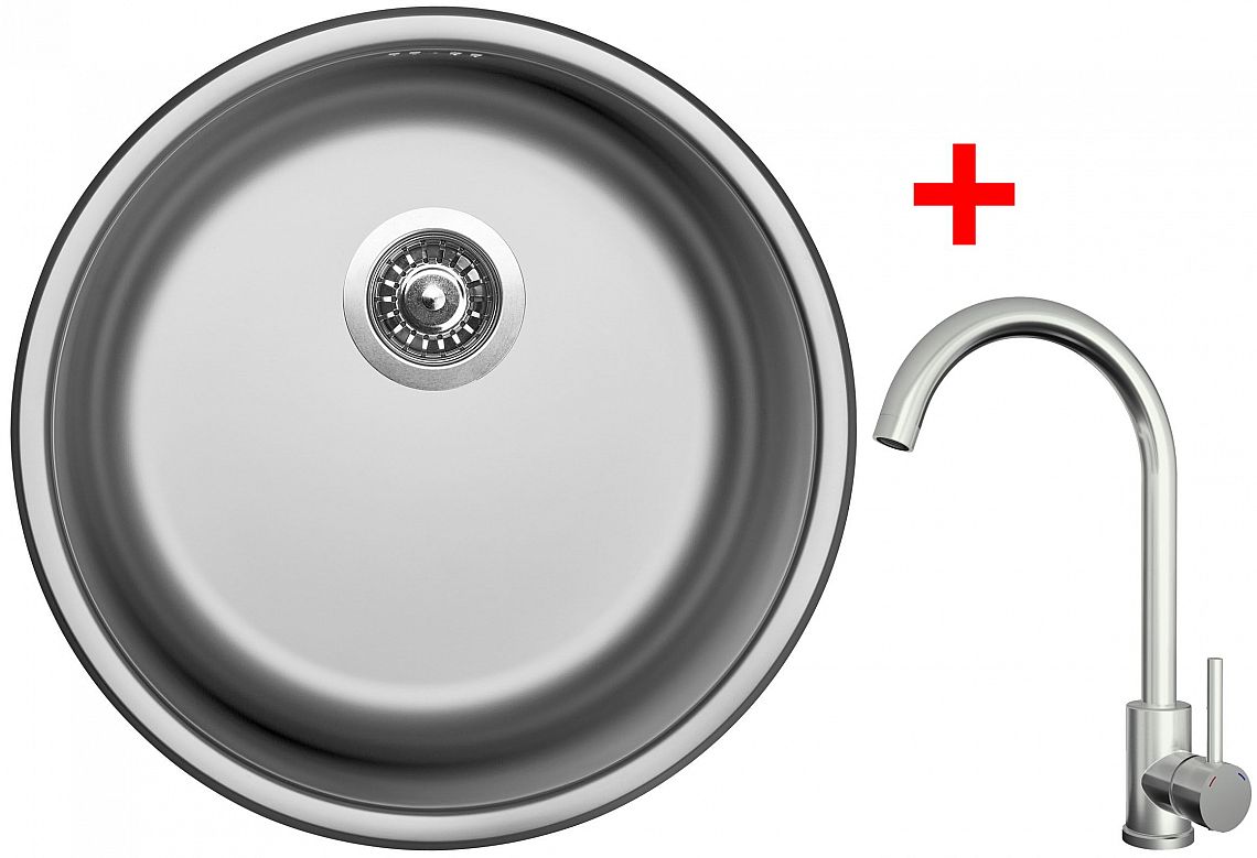 Sinks ROUND 450 + ARCO celonerezová