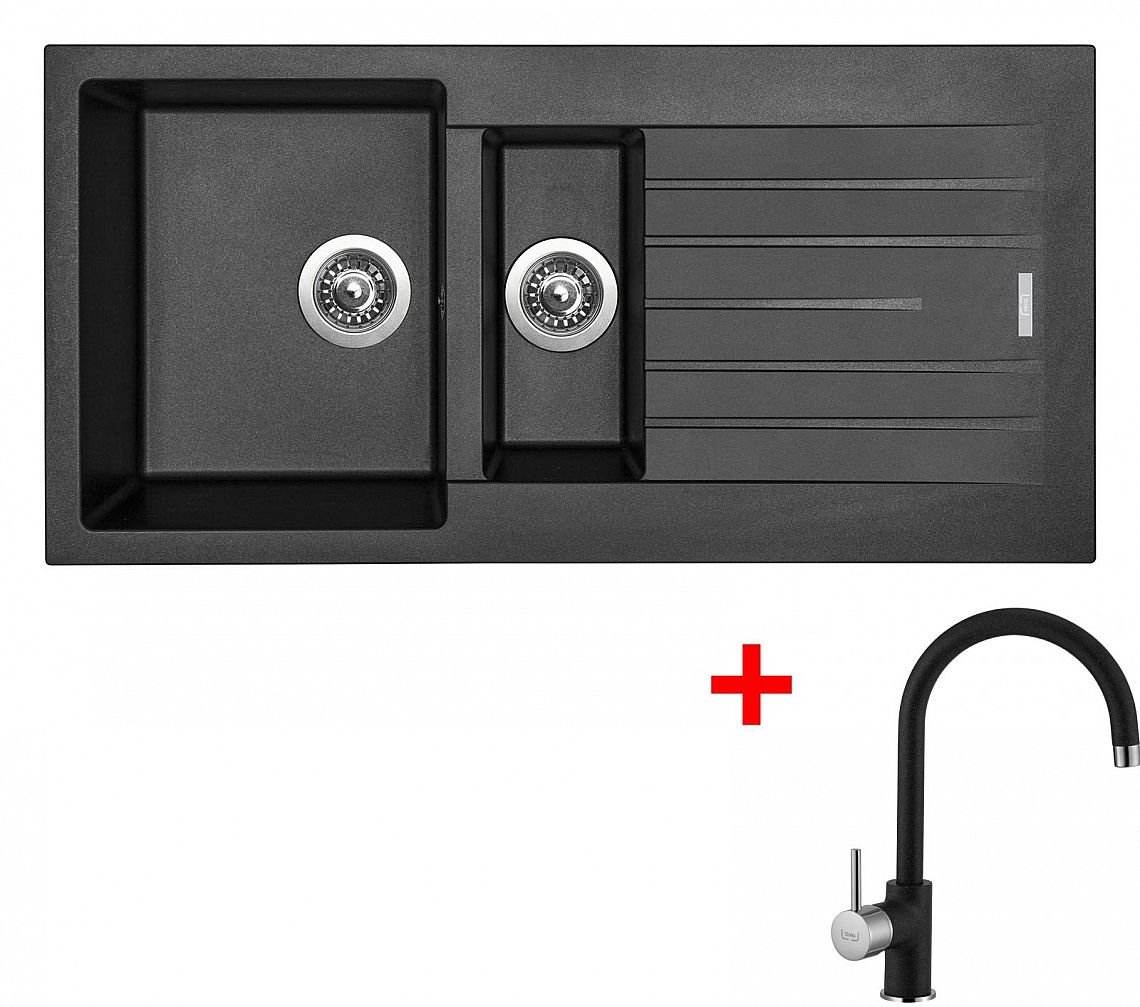 Sinks PERFECTO 1000.1 Metalblack + Vitalia GR