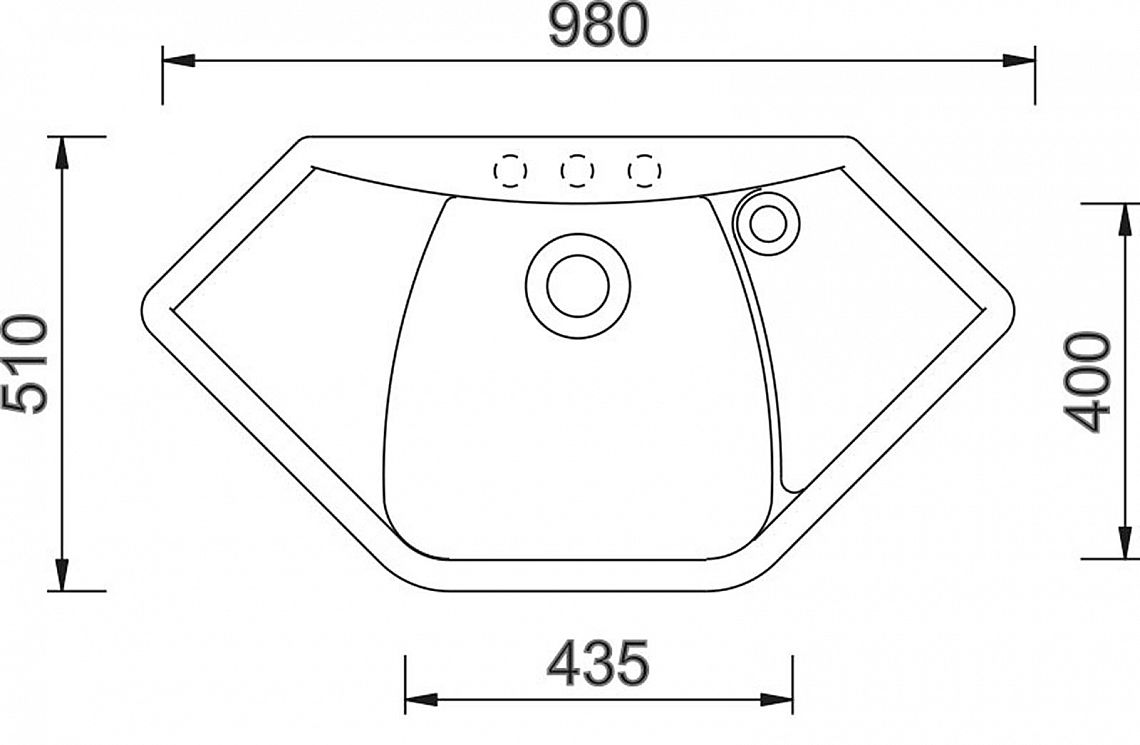 Sinks NAIKY 980 Titanium - Obrázek 4