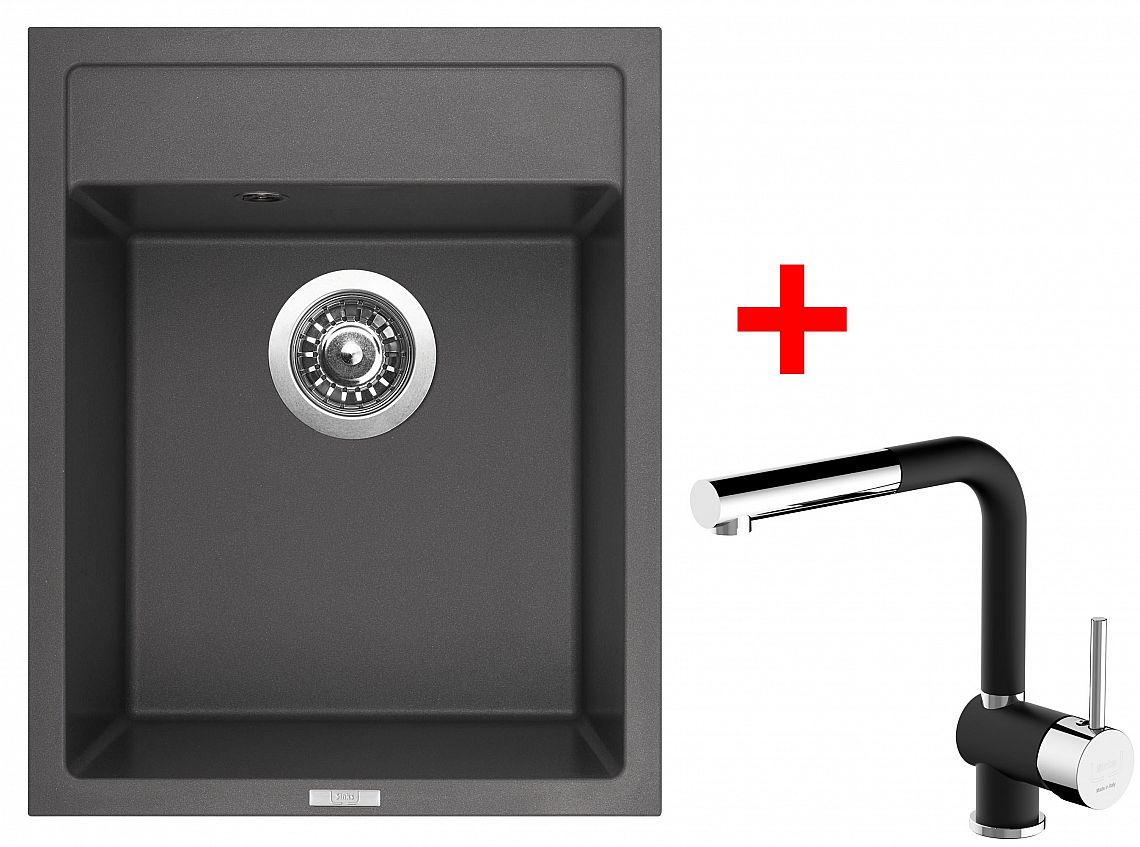 Sinks CLASSIC 400 Pureblack + MIX 3 P GR