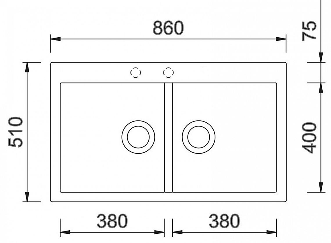 Sinks AMANDA 860 DUO Metalblack - Obrázek 4