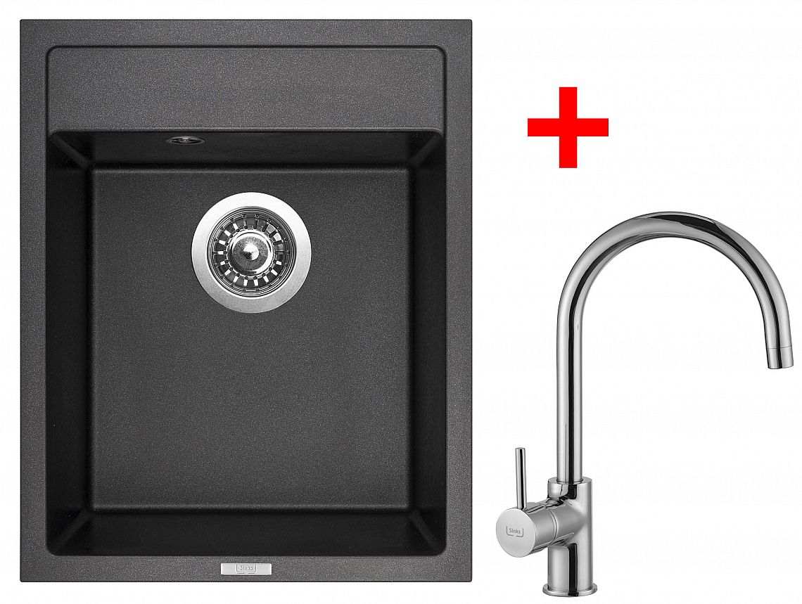 Sinks CLASSIC 400 Metalblack + Vitalia