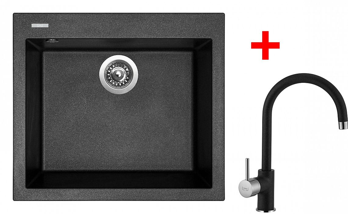 Sinks CUBE 560 Metalblack + Vitalia GR