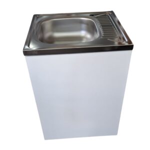 Bílá dřezová kuchyňská skříňka 60 cm s dřezem