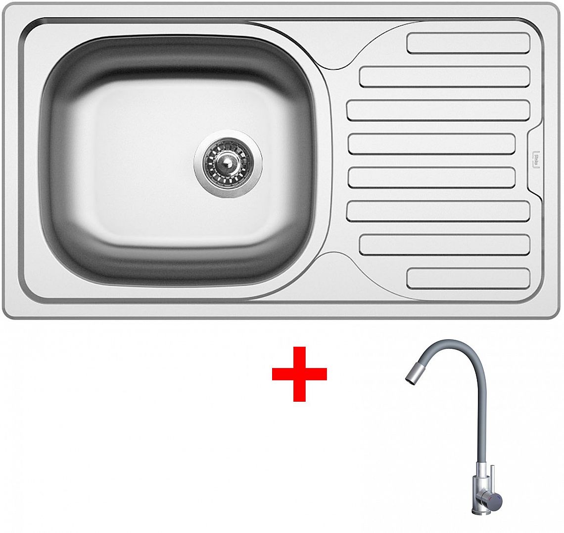 Sinks CLASSIC 760 + ELASTA nerez/šedá