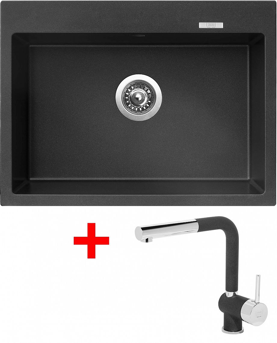 Sinks MAXIMO 680 Metalblack + Mix 3 P GR