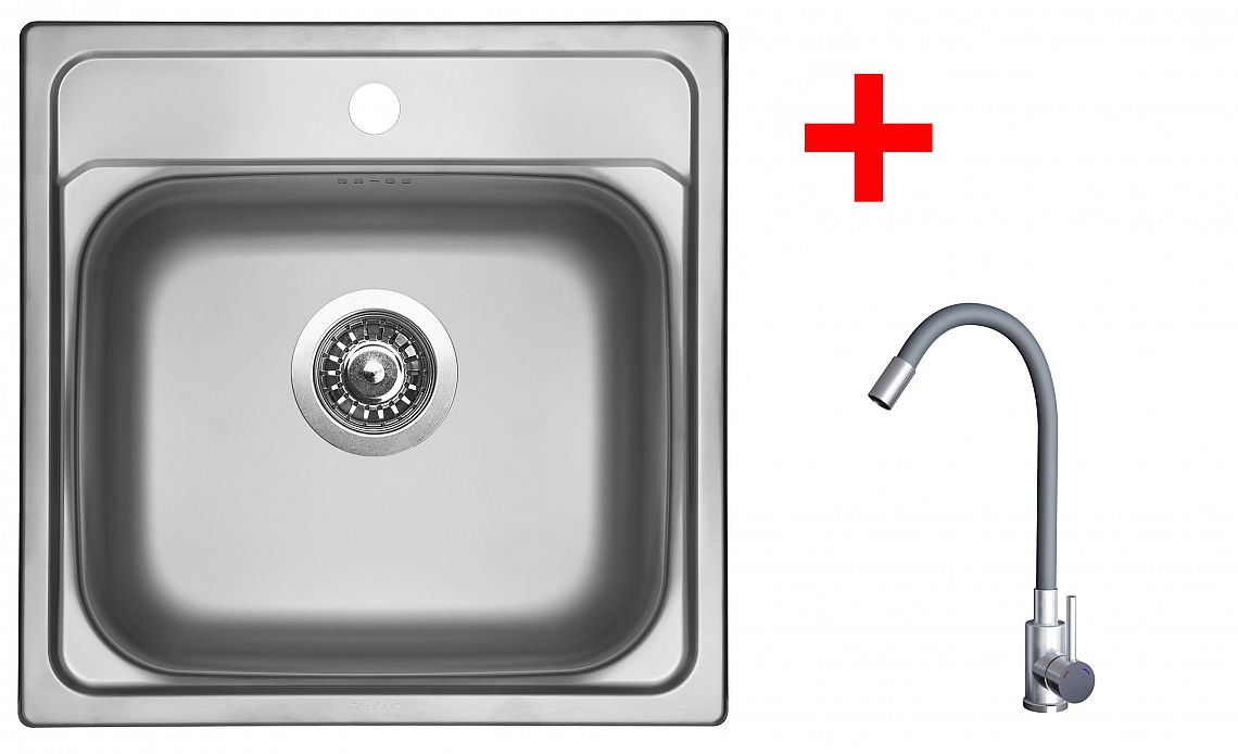 Sinks MANAUS 480 + ELASTA nerez/šedá
