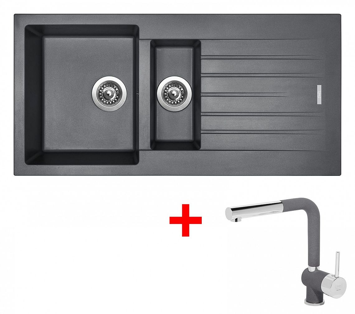 Sinks PERFECTO 1000.1 Titanium + Mix 3 P GR