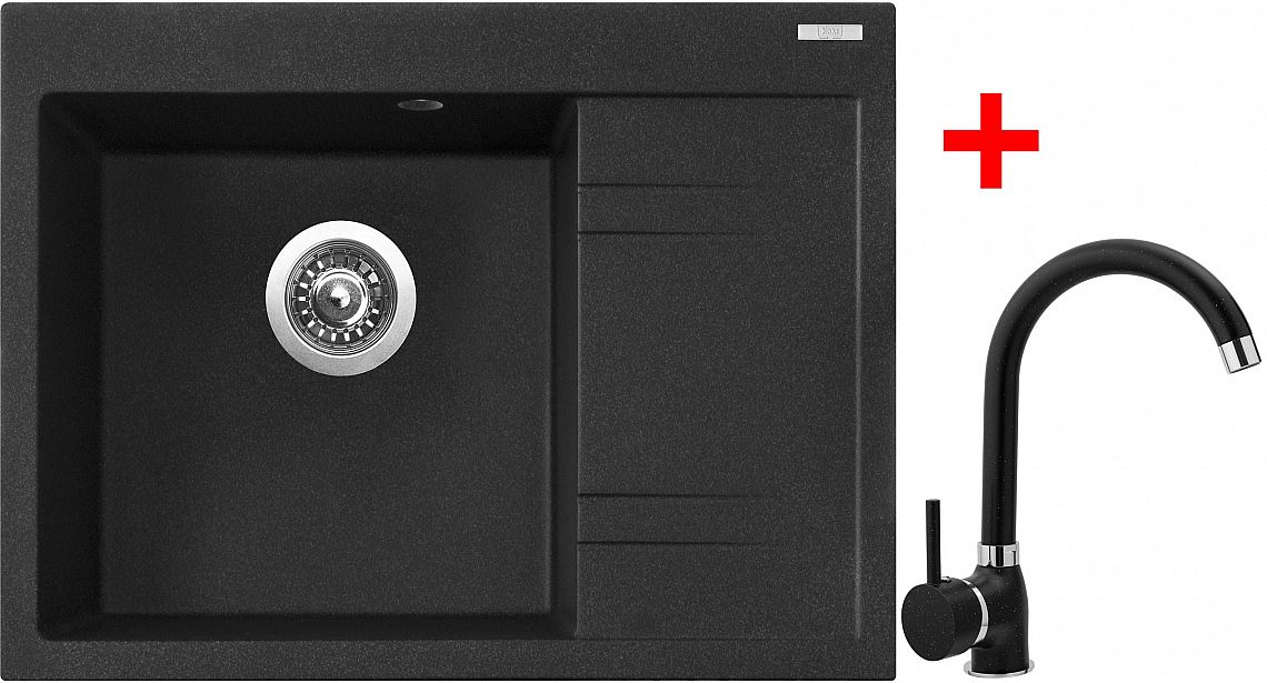 Sinks RIM 650 L Granblack + Polo GR